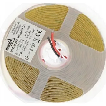 LED páska LED pásek Bemko COB 2400, studená bílá, 12 V, 7 W, 5 m