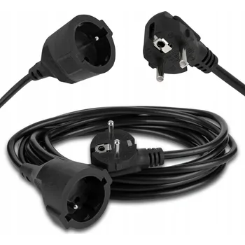 Napájecí kabel Zahradní Prodlužovací Kabel , jednoduchý LEDLUX 5 m, 1 ks černý