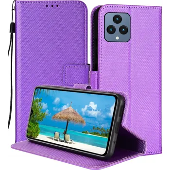 Pouzdro na mobilní telefon Flipové pouzdro MBM T Phone 5G fialové