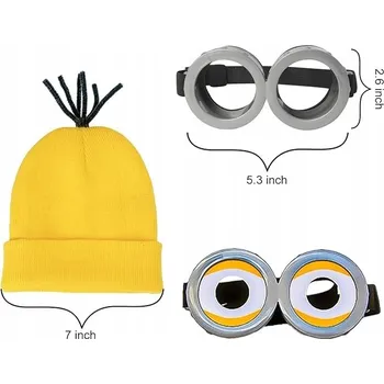 Karnevalový kostým Kostým Mimoni, převlek Mimoň, čepice, brýle, oči, rukavice, sada 3 ks