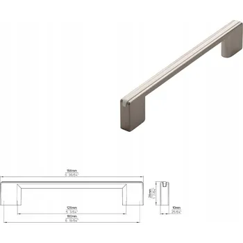 Nábytkové kování Nábytková úchytka SIRO 2170-168ZN21A4 vzhled nerezové oceli / bílá vložka
