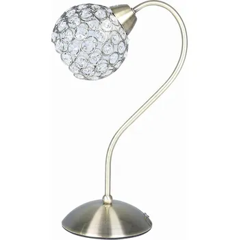 Lampička SEZAM, stolní lampa, 1 světlo, E14, staromosazná, výška: 36 cm