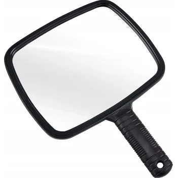 Zrcadlo Černé ruční kadeřnické Zrcadlo TRIXES s rukojetí