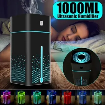 Aroma difuzér Vekr KS-600 Ultrazvukový RGB aroma difuzér 1000 ml + Dárek Aromatique Vonný olej 12ml Bílá + Dárek Aromatique Vonný olej 12ml