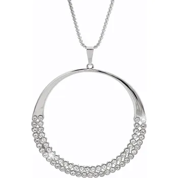 Módní doplněk JSB bijoux s.r.o. Náhrdelník z bižuterní slitiny velký kruh osázený drobnými krystaly Swarovski Crystal