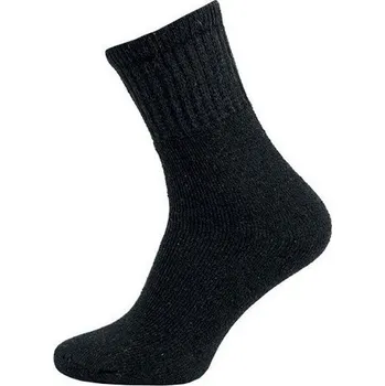 Pánské ponožky Dámské a pánské ponožky NOVIA | froté citlivý svěr lemu 1212 černá 24-25