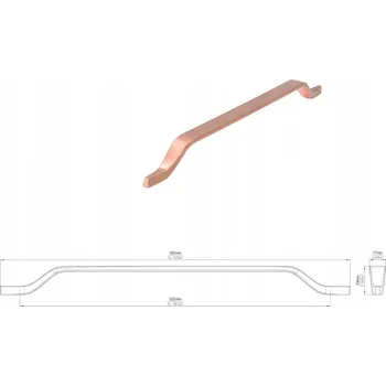 Nábytkové kování Nábytková úchytka SIRO 2318-360ZN74 měď kartáčovaná matná