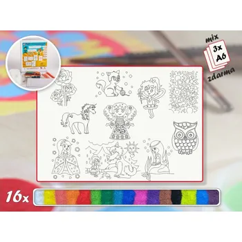 kreativní sada Velká sada PRO HOLKY - barevné pískování obrázků