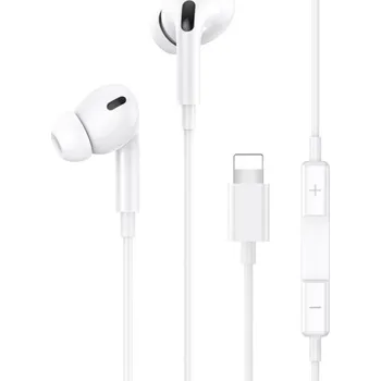 Sluchátka USAMS US-SJ453 sluchátka s konektorem Lightning - bílá