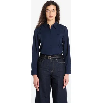 Oblečení a móda Košile Tommy Hilfiger Cotton Stretch Regular Ls Shirt Dark Blue XS