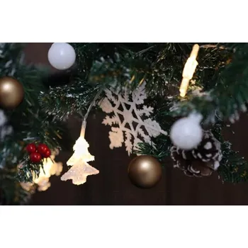 Vánoce Vánoční LED řetěz sněhová vločka stromeček hvězda