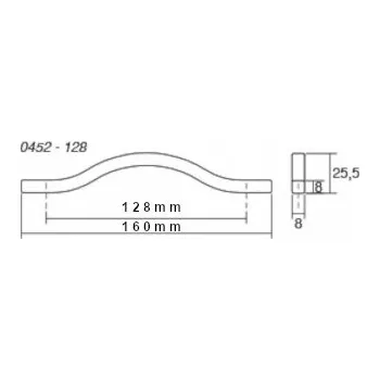 Nábytkové kování Nábytková úchytka VIEFE BRAVE 0452 128mm bílá matná