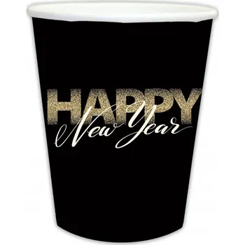 Party nádobí Papírové talířky Šťastný Nový Rok Silvestr Nový Rok 6 ks