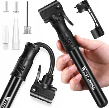 pumpička Ruční pumpička Alogy Mini hliníková ruční pumpička 100psi černá