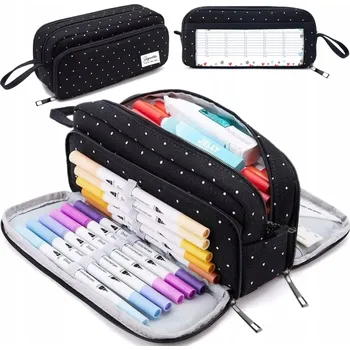 Penál Školní penál tříkomorový rozkládací trojitý pouzdro do školy ZAGATTO