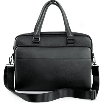 Pánská aktovka Pánská kožená taška na notebook a dokumenty Solier Volden SL43 VOLDEN BLACK 252320 Velikost: ONE SIZE