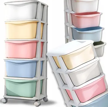 Úložný box Regál, skříňka na hračky, dokumenty, oblečení, plastový box na kolečkách