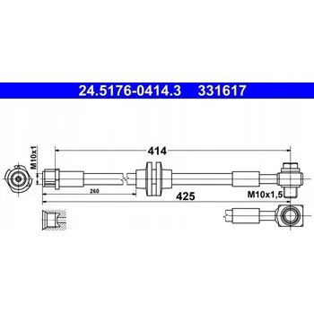 Brzdová hadice ATE 24.5176-0414.3 Brzdová hadice