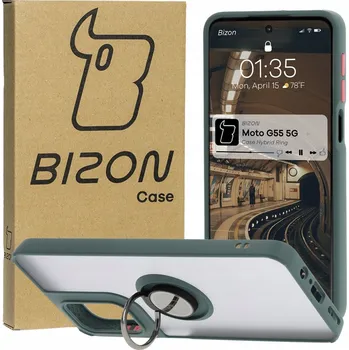 Pouzdro na mobilní telefon Zadní Kryt Bizon pro Motorola Moto G55 zelený
