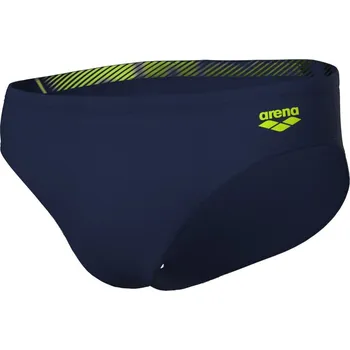Pánské plavky Arena Feel Bright Glare Briefs Navy/Artic Lime XXL - UK40