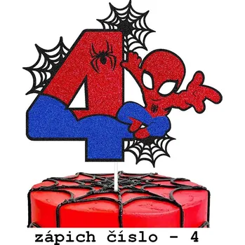 Dětský míč Dekorace na dort - Spiderman (SKLAD) Varianta: zápich číslo - 4