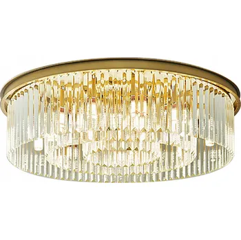60CM zlatá kruhová křišťálová stropní lampa, moderní lustr severské jednoduchosti