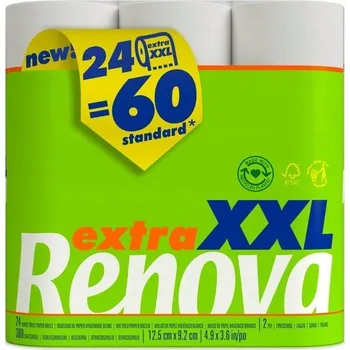 Toaletní papír Suchý toaletní papír bez vůně Renova 24 ks