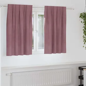 Zatemňovací závěsy 2 pcs Tmavě růžová 140 x 140 cm samet