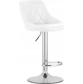 Barová židle Barová Židle Oskar , bílá, 85 cm, umělá kůže