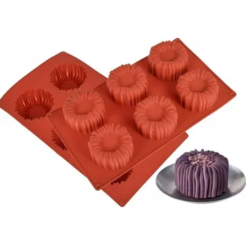 Forma na pečení Silikonová forma na monoporce PIENIEK 3D 6 hnízd na dezerty