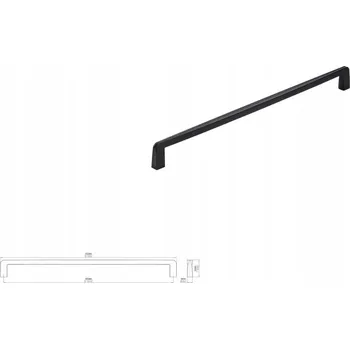 Nábytkové kování Nábytková úchytka SIRO 2570-332PB12 černá matná