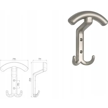 Nábytková úchytka věšák SIRO 1064/ZN21, efekt nerezové oceli