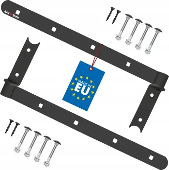 pant 2x PÁSOVÝ ZÁVĚS 400mm GARÁŽOVÝ DVEŘNÍ HÁK ZÁPADKA PRO VRATA OKENNICE ČERNÝ