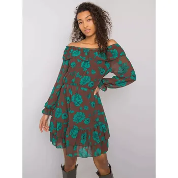 Dámské šaty Šaty DHJ SK 15015.56P hnědá jedna velikost