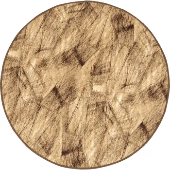 Koberec Průměr 100 cm KULATÝ S KOBEREC HNĚDÝ BÉŽOVÝ