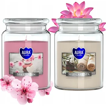 Svíčka Parafínová vonná svíčka Zahrada SPA Self care spa Aura 2 ks