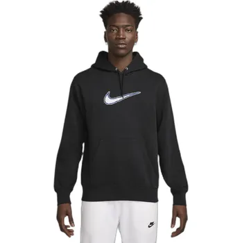 Pánská mikina Pánská mikina s kapucí NIKE-M NK CLUB BB HDY NEO VARSITY BLACK/BLACK/BLACK Černá M