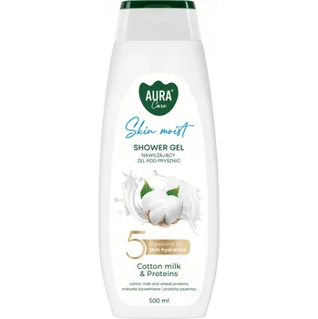 Koupelová kosmetika Krémový sprchový gel 500 ml Mléko z bavlny a Proteiny Aura Care