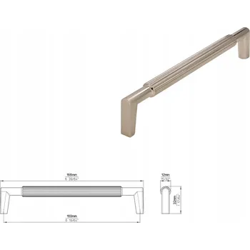 Nábytková úchytka SIRO 2593-168ZN21 vzhled nerezové oceli