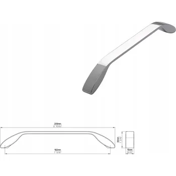 Nábytková úchytka SIRO 2266-209ZN1 chrom lesklý