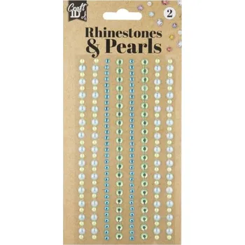 kreativní sada SMT Creatoys s.r.o. Dekorační kamínky a perly, 212 ks - modrozelené