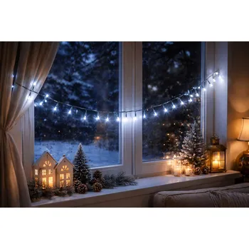 Vánoční dekorace Světelný řetěz girlanda 48 LED s časovačem, 470 cm