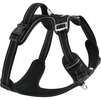 Postroj pro psa Postroj pro psa HUGGY DOGGY černý, odolný, snadné venčení (easy walk) - velikost S