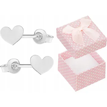 Náušnice Náušnice Stříbrná Srdce Malé šroubky Srdíčka pro holčičku Stříbro 925