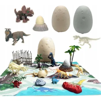 Figurka ZESTAW JAJO DINOZAURA NIESPODZIANKA FIGURKI PODLOŽKA FIGURKAMI, SADA DINOSAURŮ, PODLOŽKA