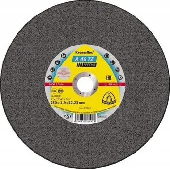 Řezný kotouč Kotouč na kov 41 230x1,9x22 KLINGSPOR A46 TZ SPECIAL