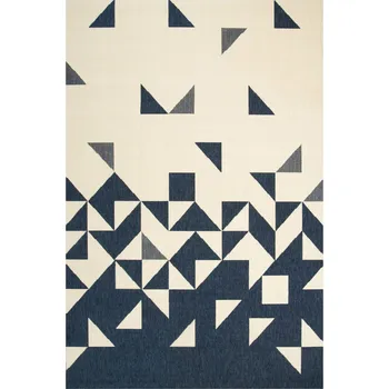 Koberec KOBEREC KOBEREC NA TERASU S TROJÚHELNÍKY MODRÝ VIGO 120x170 cm