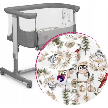 Prostěradlo Prostěradlo do postýlky Lionelo AURORA k přistavení k posteli - Vánoční VZORY