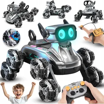 Robot Robotický pes na dálkové ovládání, ovládání gesty, interaktivní, 8 kol, akrobacie