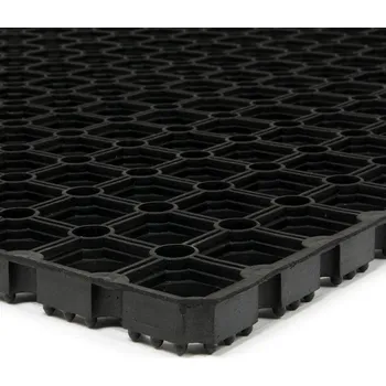 FLOMAT Gumová venkovní vstupní rohož FLOMA Honeycomb - 50 x 100 x 2,2 cm